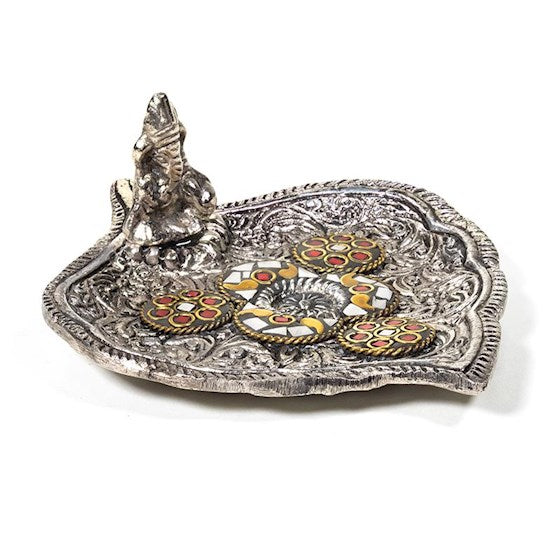 Aluminium Mosaic Incense Burner